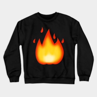 Emoji T Shirt Fire, Flame Hot Tee Crewneck Sweatshirt